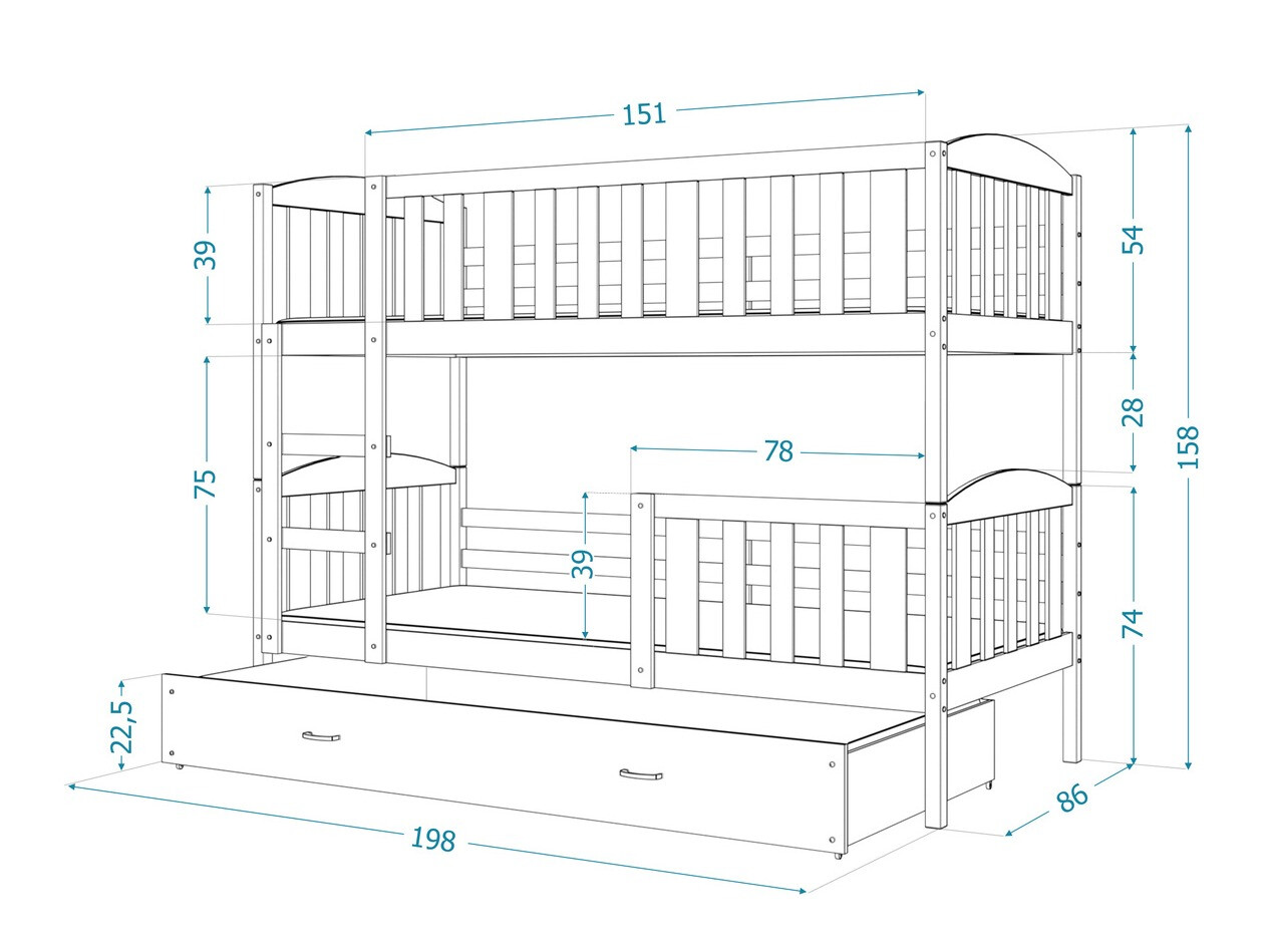 Bunk bed Aurora 105