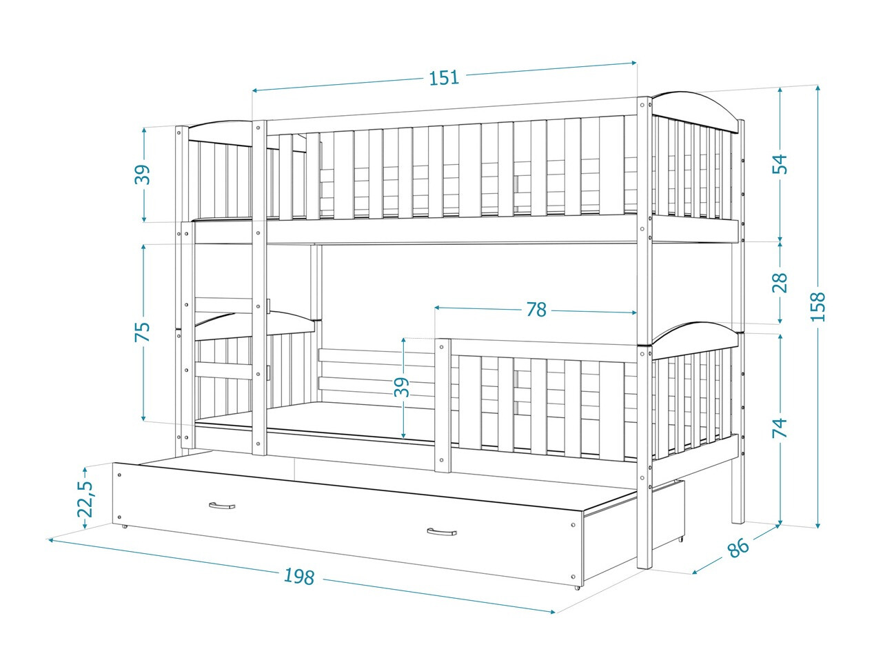 Bunk bed Aurora 105