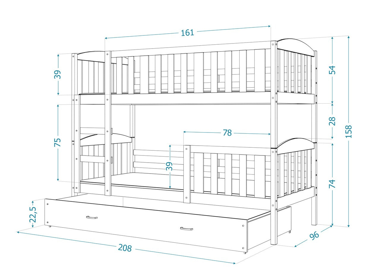 Bunk bed Aurora 107