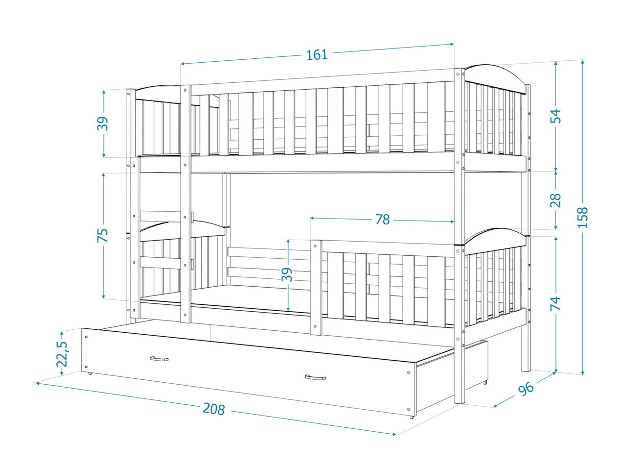 Bunk bed Aurora 107