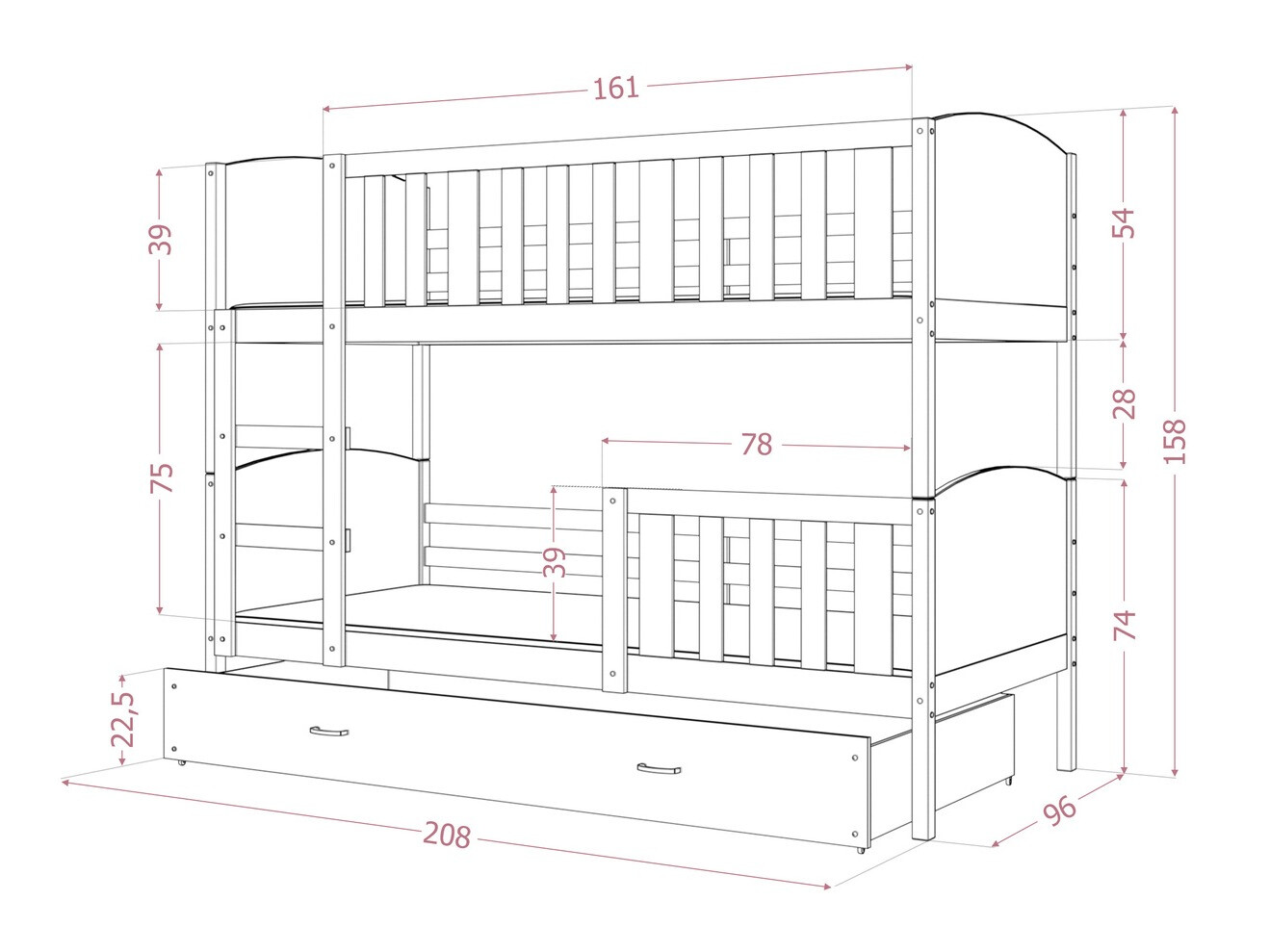 Bunk bed Aurora 113