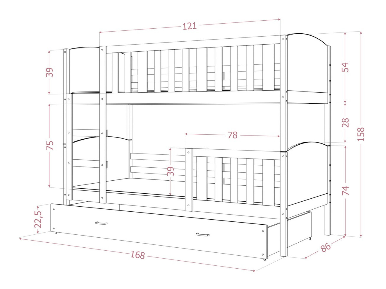 Bunk bed Aurora 113