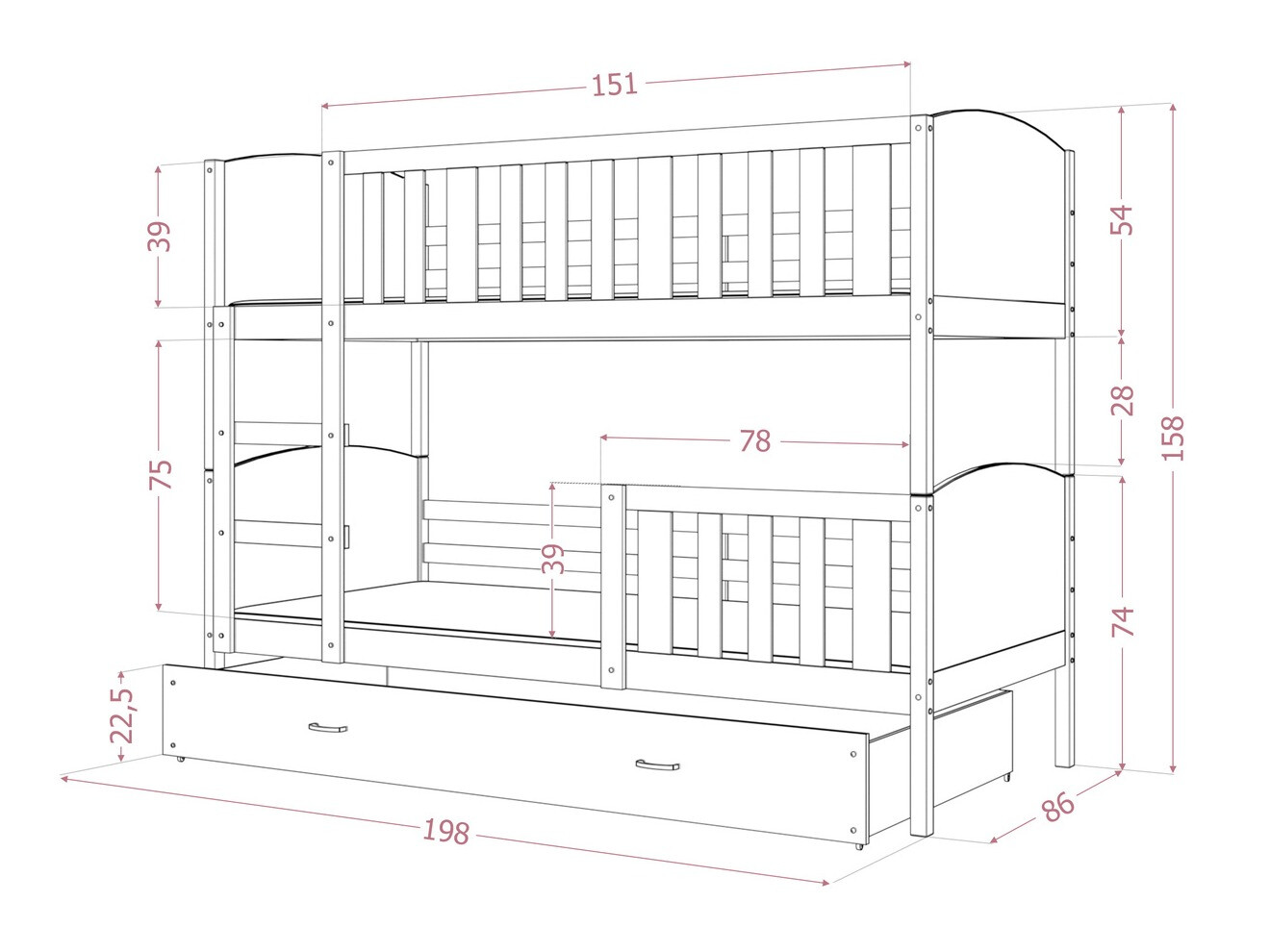 Bunk bed Aurora 113
