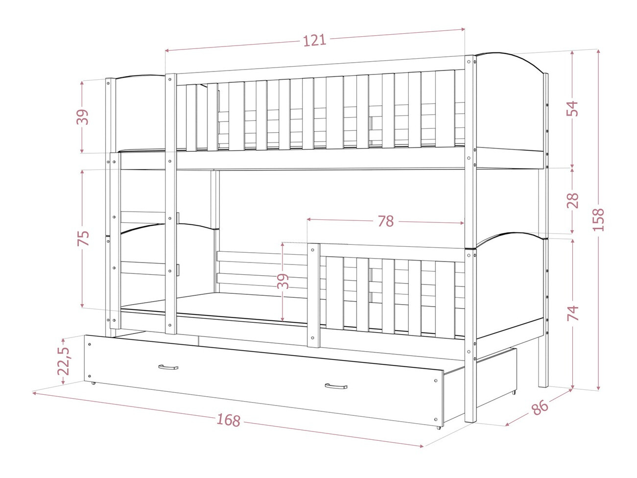 Bunk bed Aurora 113