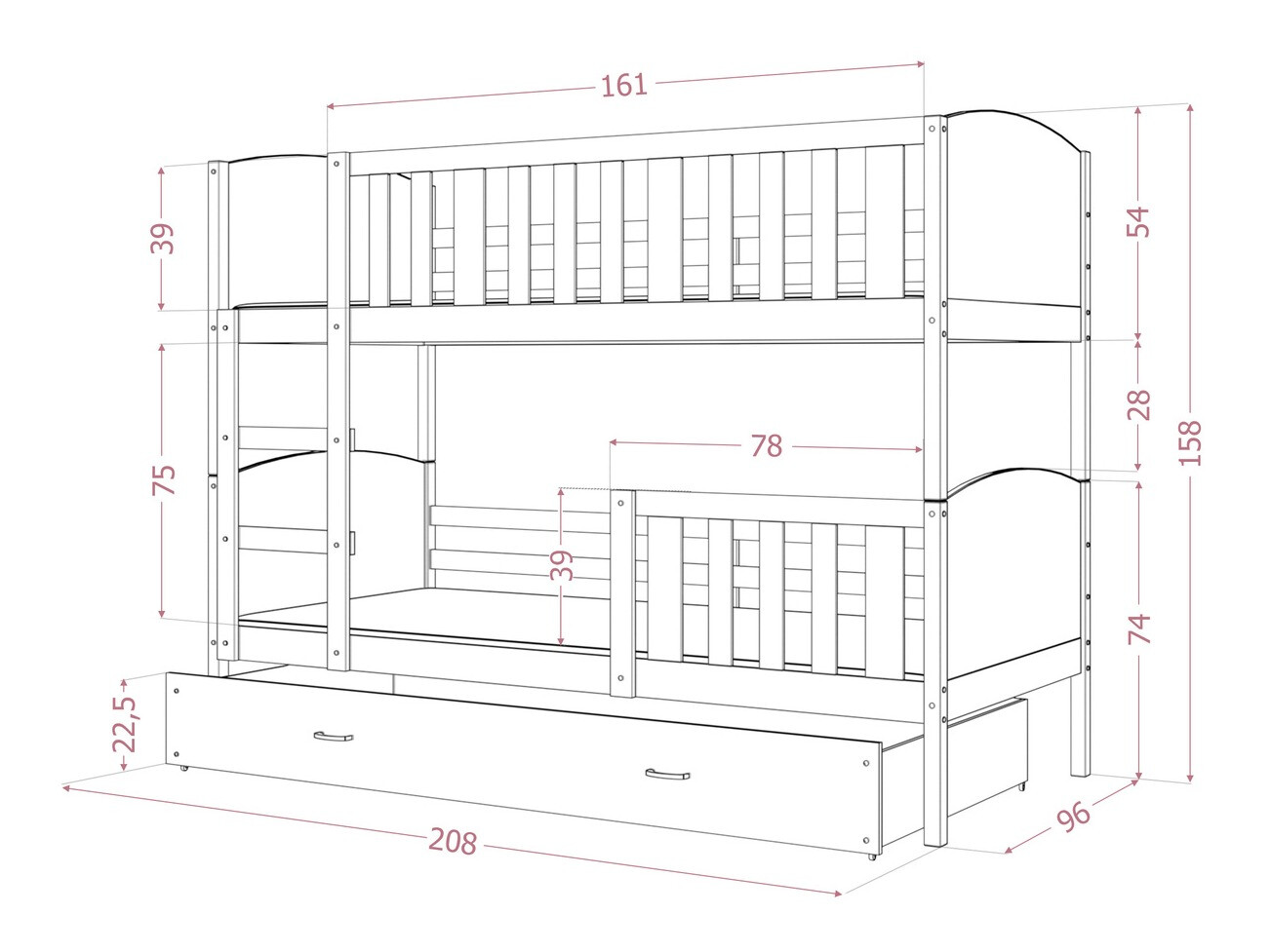 Bunk bed Aurora 113