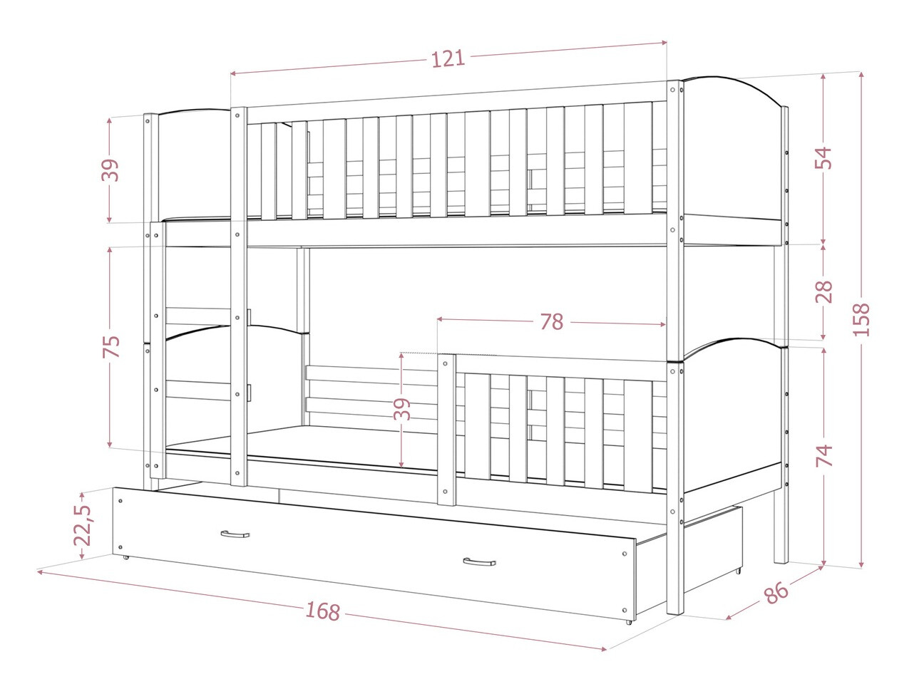 Bunk bed Aurora 113