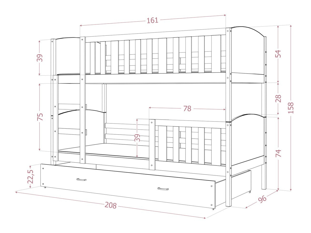 Bunk bed Aurora 113