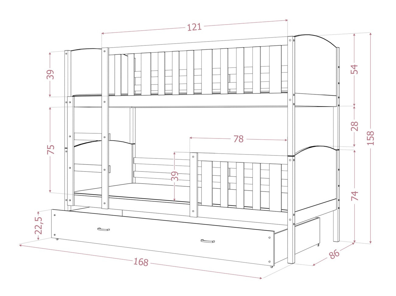 Bunk bed Aurora 113