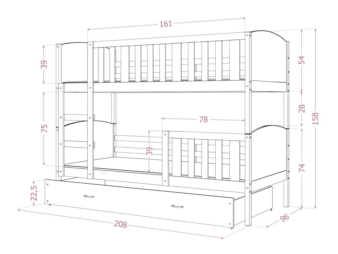 Bunk bed Aurora 113