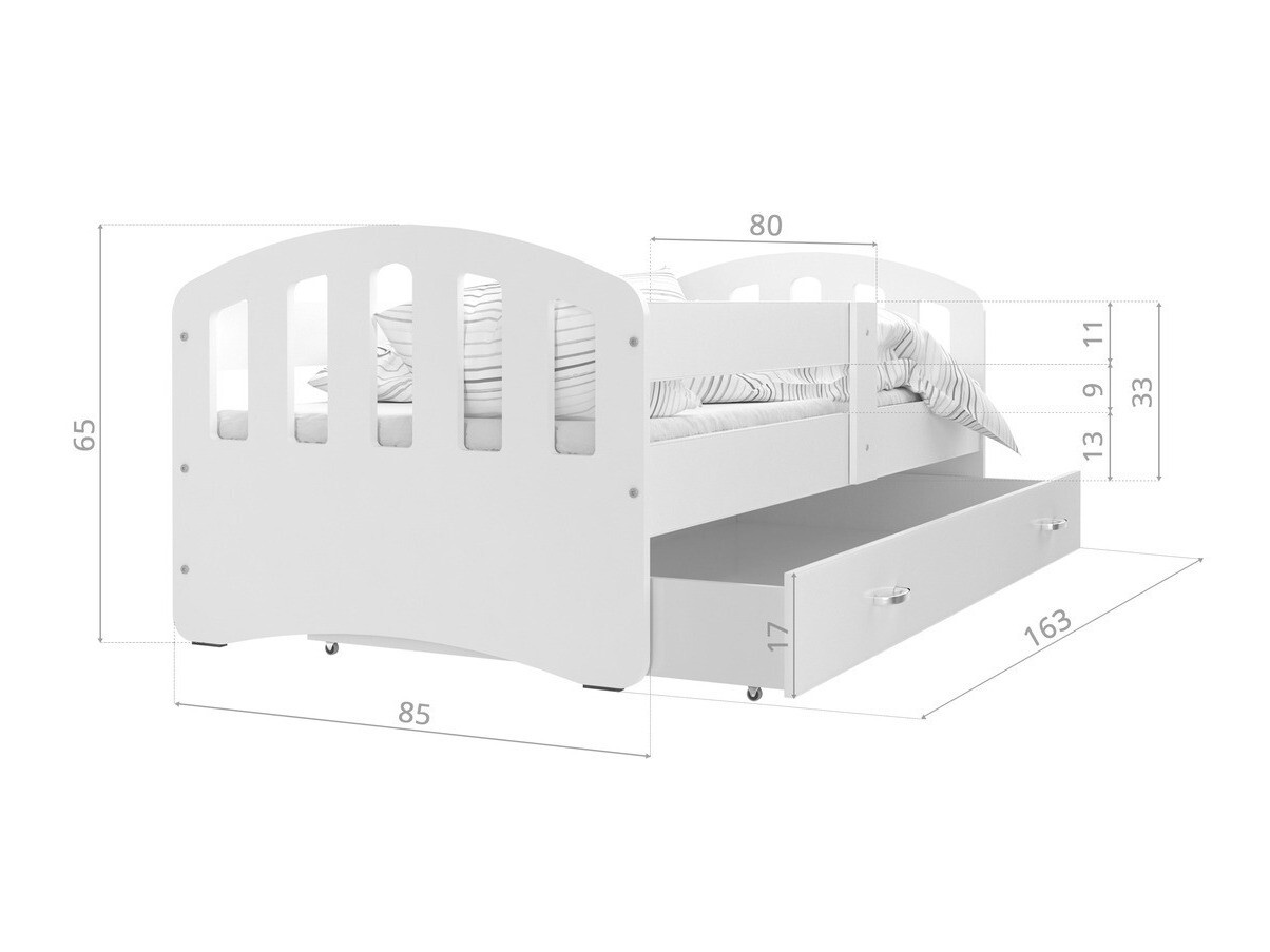 Bed Aurora 133 (White)