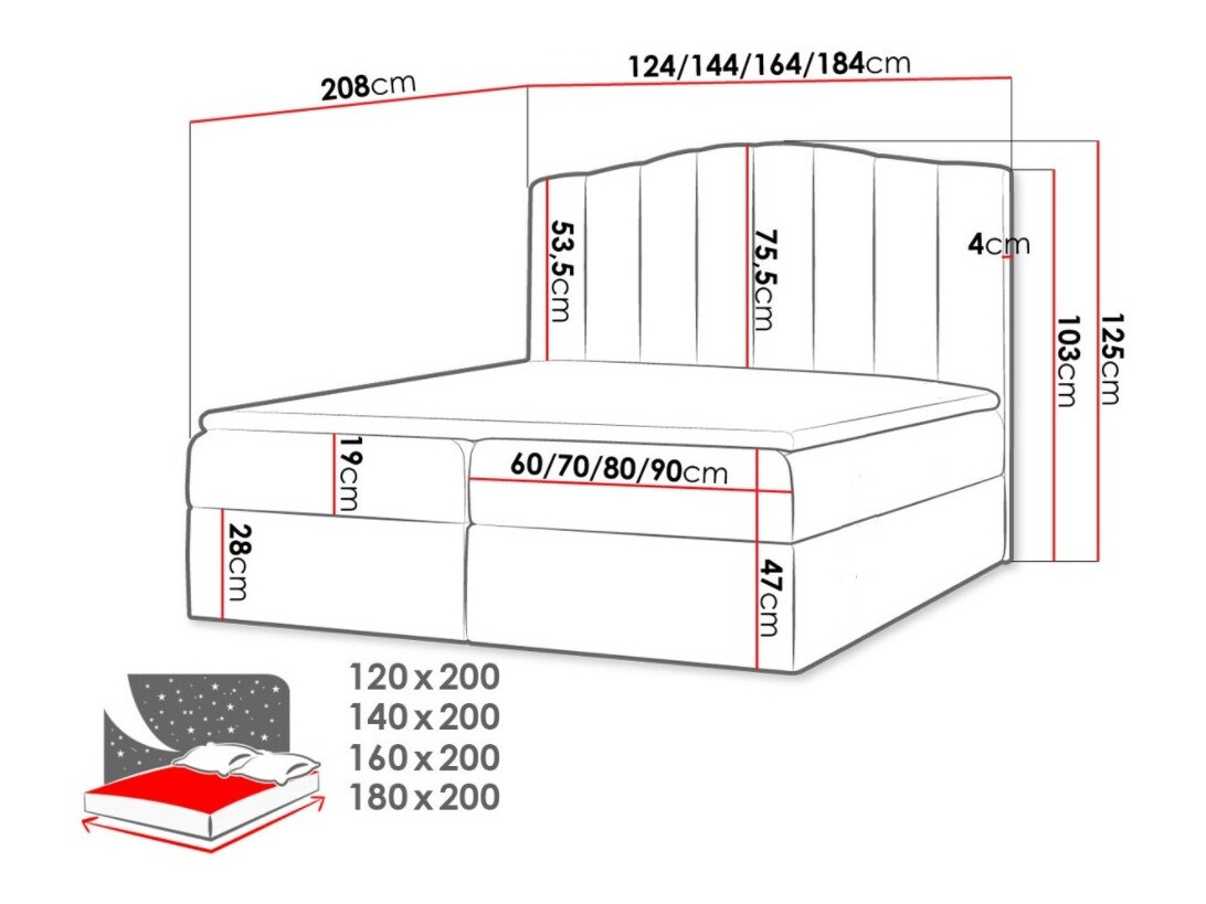 Continental bed Cantus (Casablanca 2303)