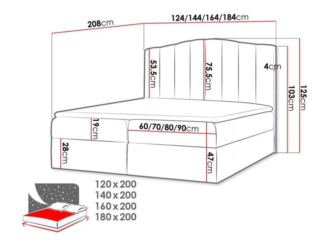 Continental bed Cantus (Casablanca 2303)