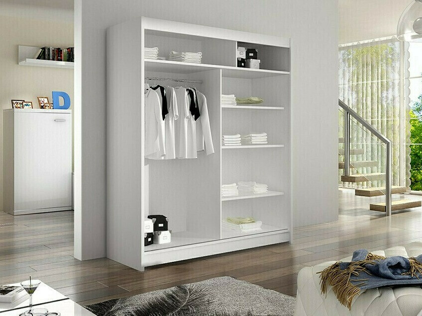 Wardrobe Closico Vastor II (White + Artisan oak)