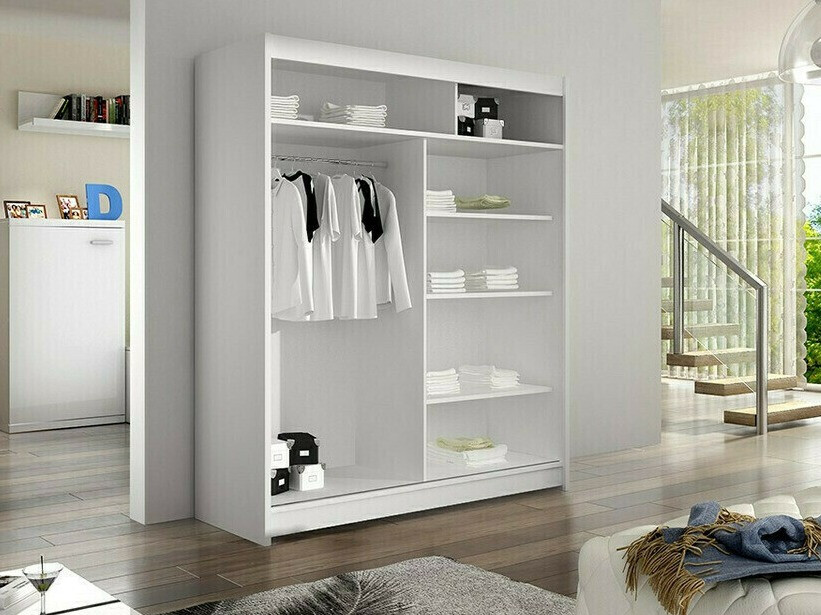 Wardrobe Closico Vastor II (White + Artisan oak)