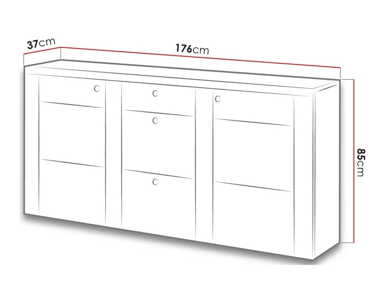 Chest of drawers Salelbo 107 (Nut)