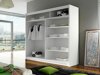 Wardrobe Closico 138 (Black + Artisan oak)