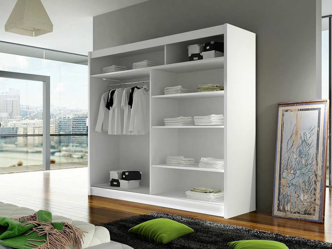 Wardrobe Closico Cavaris II (White + Artisan oak)