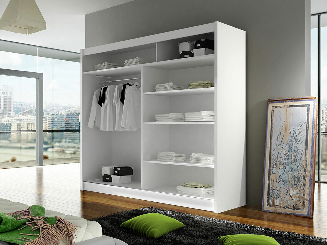 Wardrobe Closico Cavaris II (White + Artisan oak)