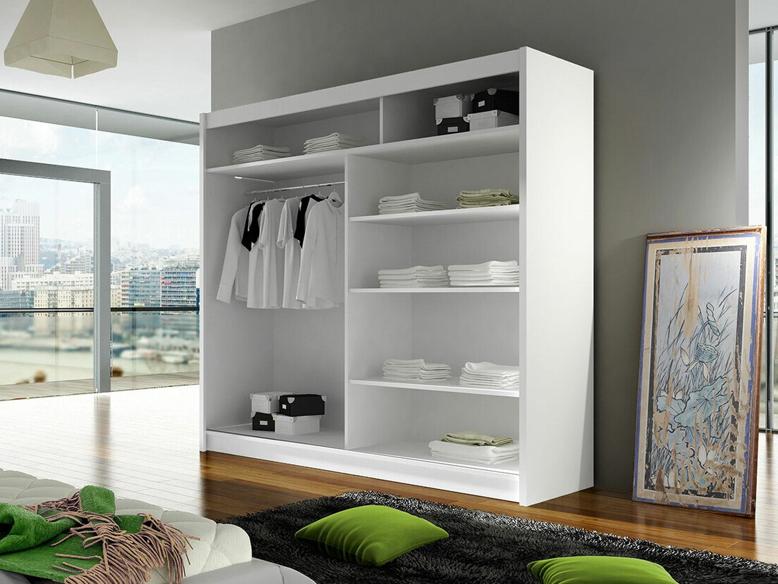 Wardrobe Closico Cavaris III (White + Artisan oak)
