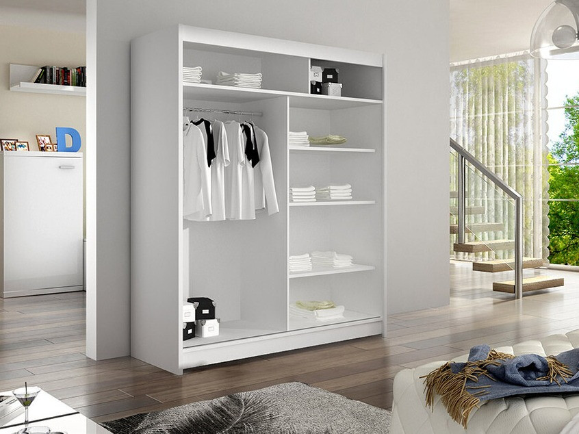 Wardrobe Closico Vastor III (White + Artisan oak)