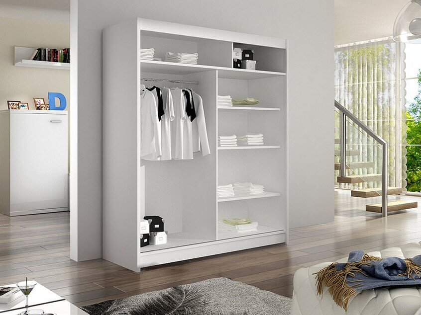 Wardrobe Closico Vastor IV (White + Artisan oak)