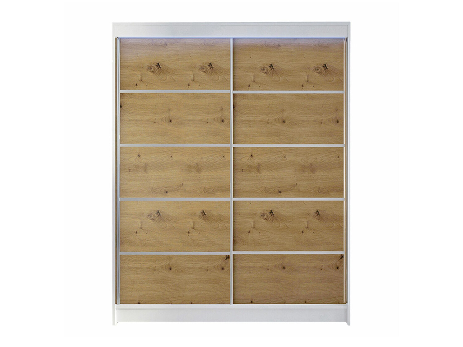 Wardrobe Closico Vastor IV (White + Artisan oak)