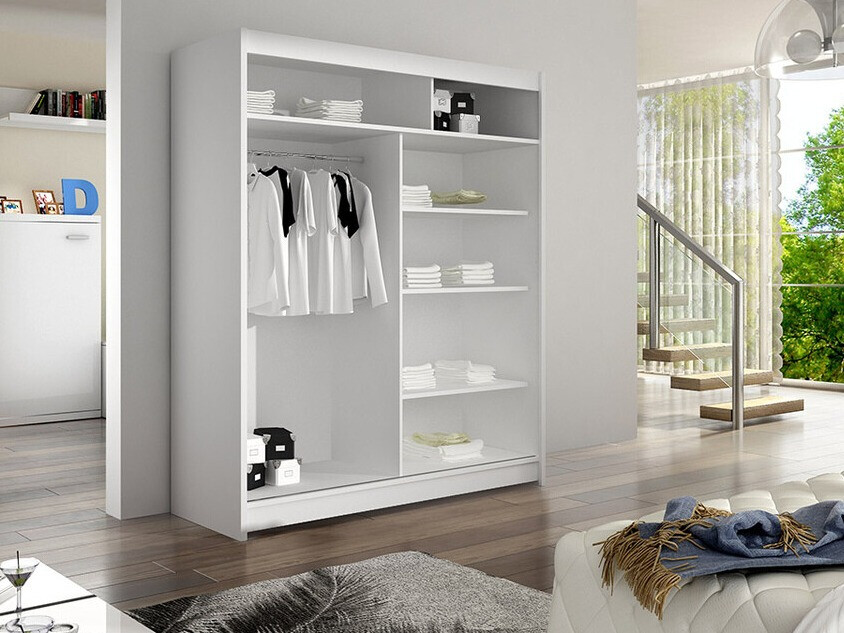 Wardrobe Closico Vastor V (White + Artisan oak)