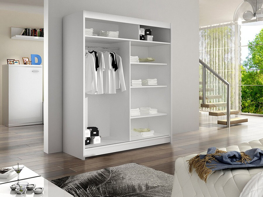 Wardrobe Closico Vastor V (White + Artisan oak)