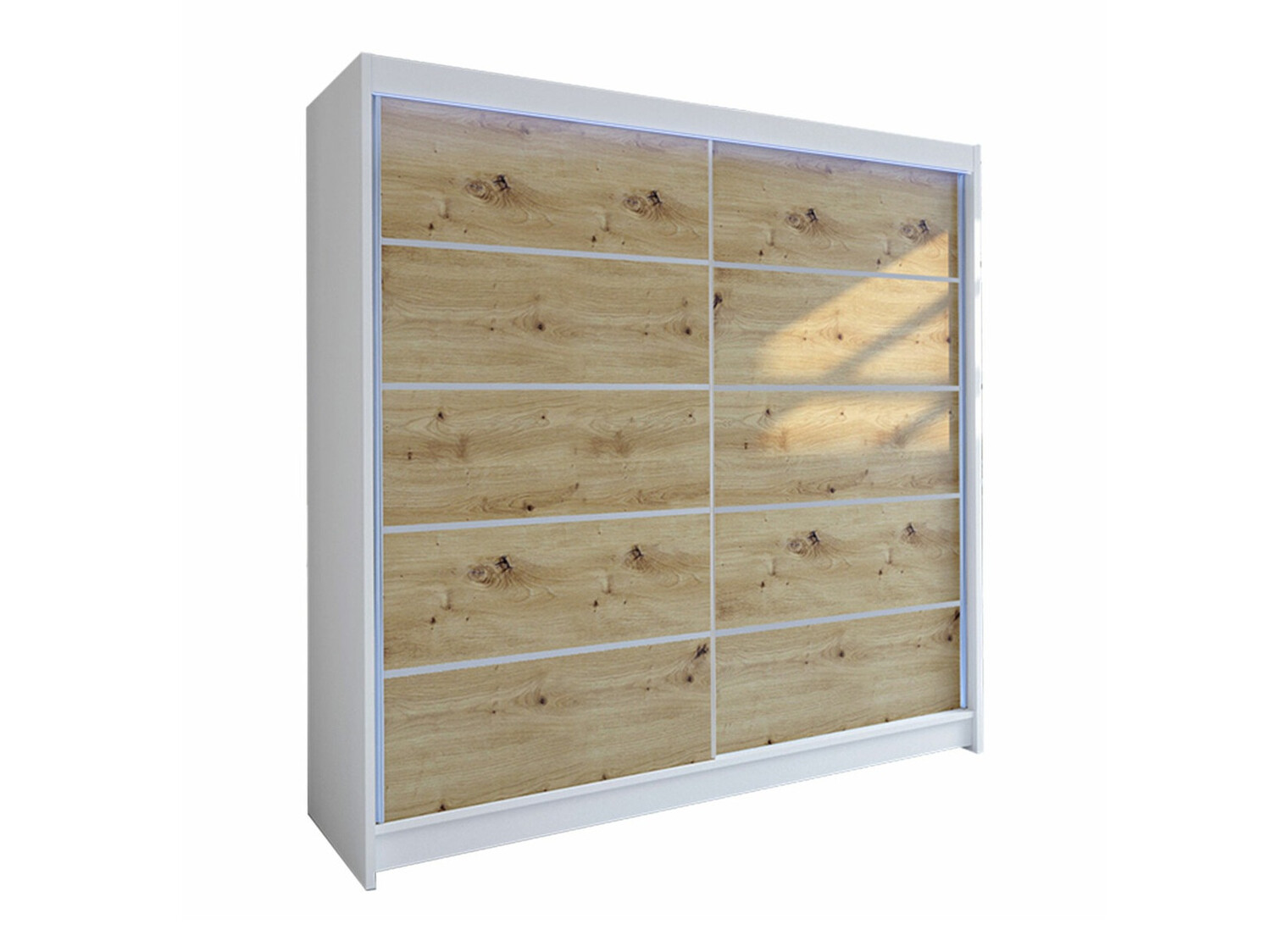Wardrobe Closico Cavaris IV (White + Artisan oak)