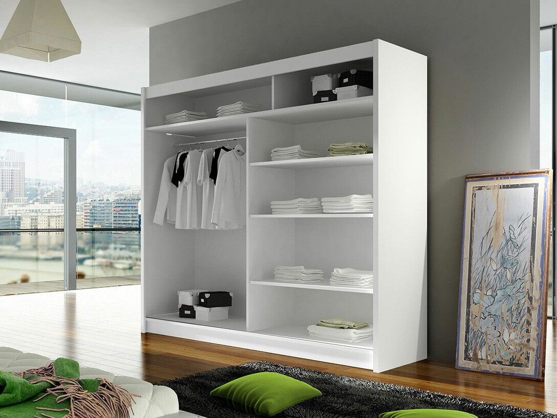 Wardrobe Closico Cavaris V (White + Artisan oak)