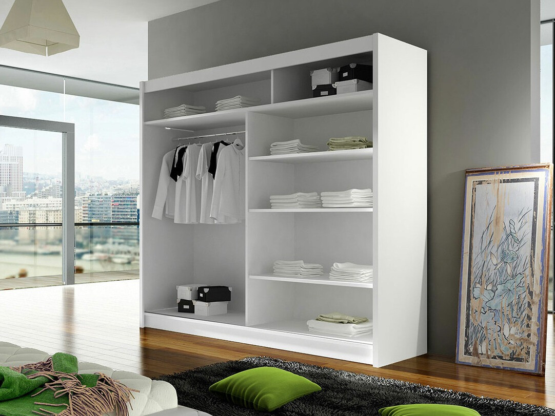 Wardrobe Closico Cavaris V (White + Artisan oak)