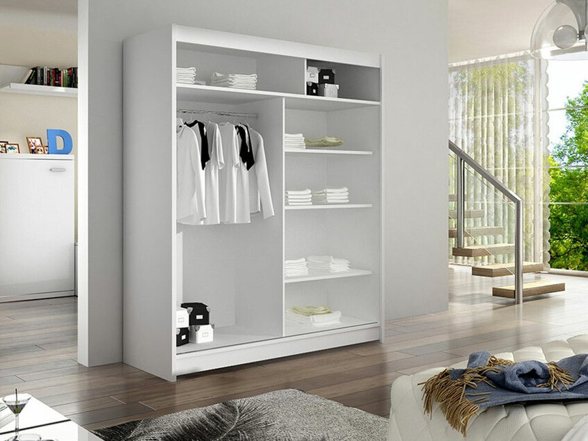 Wardrobe Closico Salvor I (White + Artisan oak)