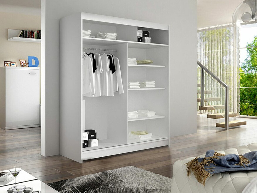 Wardrobe Closico Salvor II (White + Artisan oak)