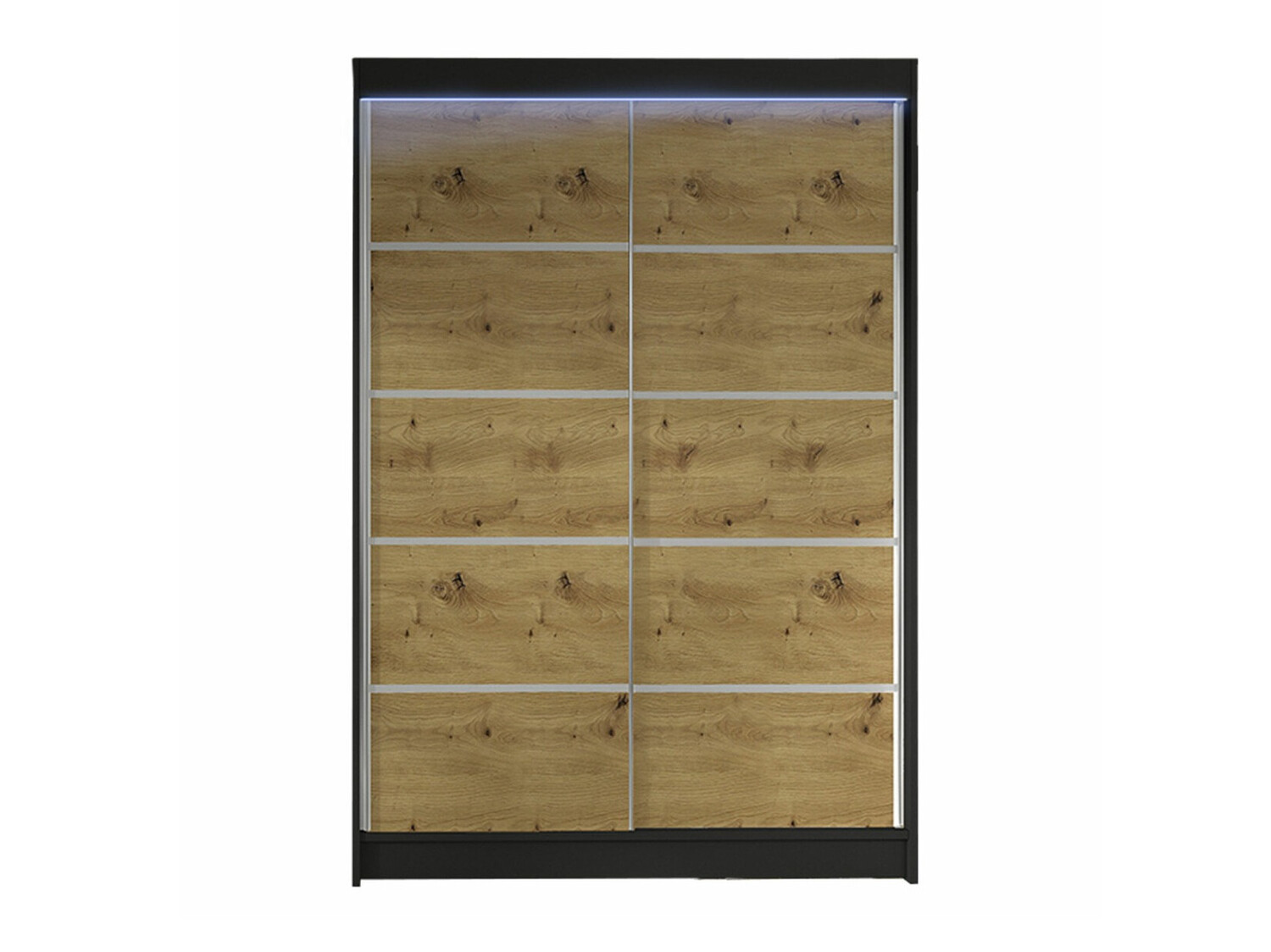 Wardrobe Closico Salvor IV (Black + Artisan oak)
