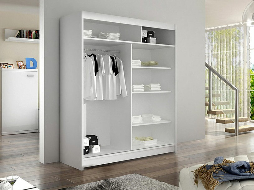 Wardrobe Closico Salvor V (White + Artisan oak)