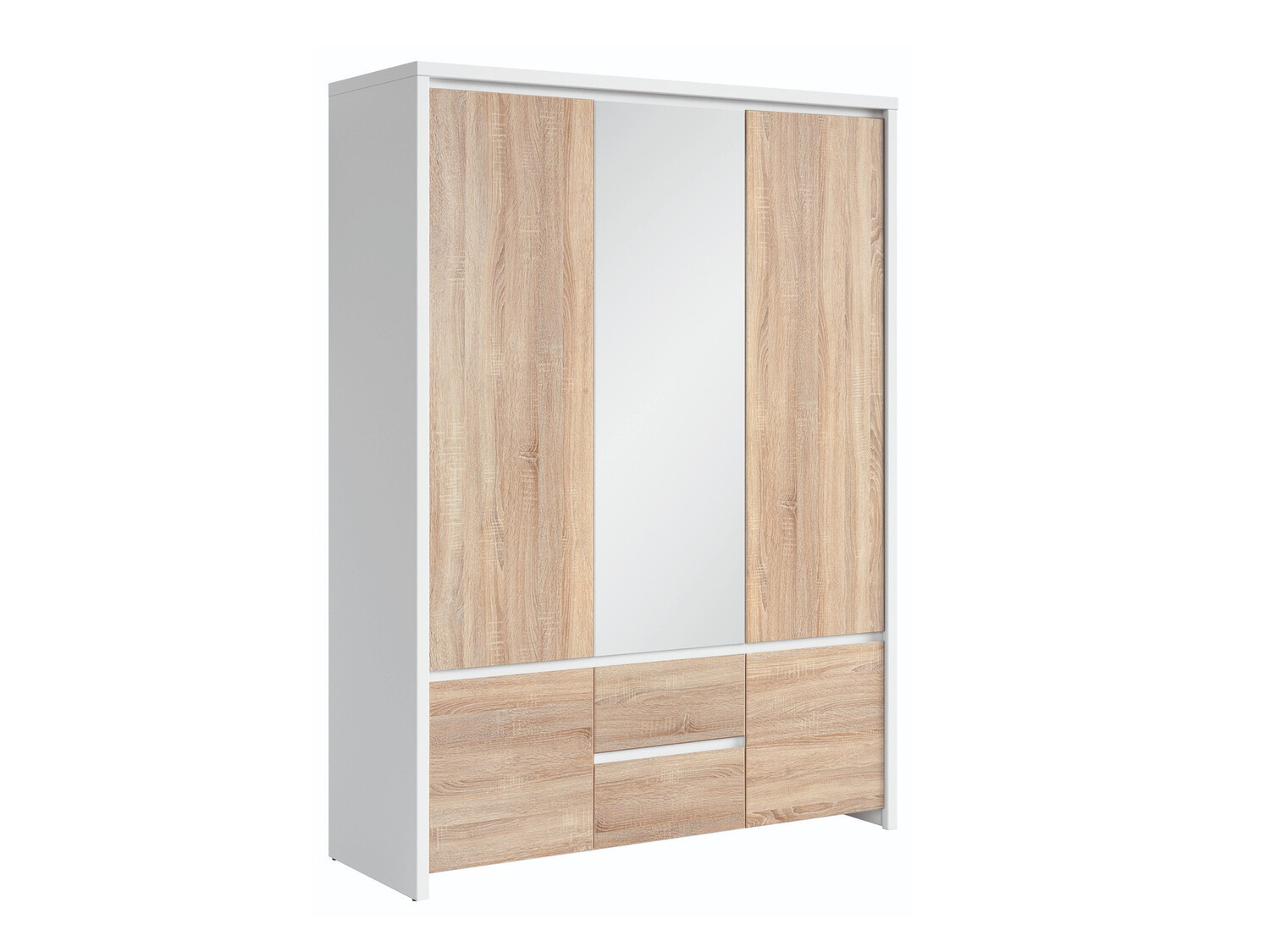 Wardrobe Nolroma 118 (White + Sonoma oak)