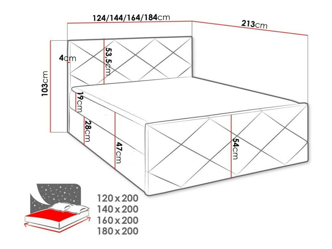 Continental bed Mons (Kameleon 37)