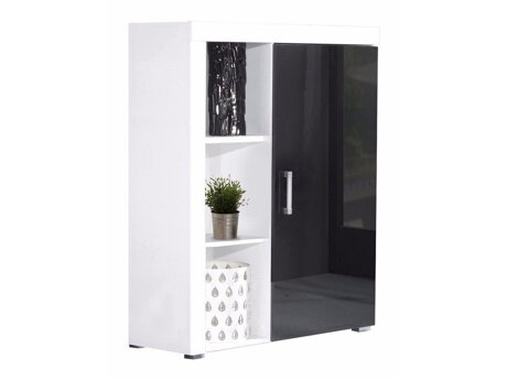 Sideboard Odebeli 102 (White + Glossy black)