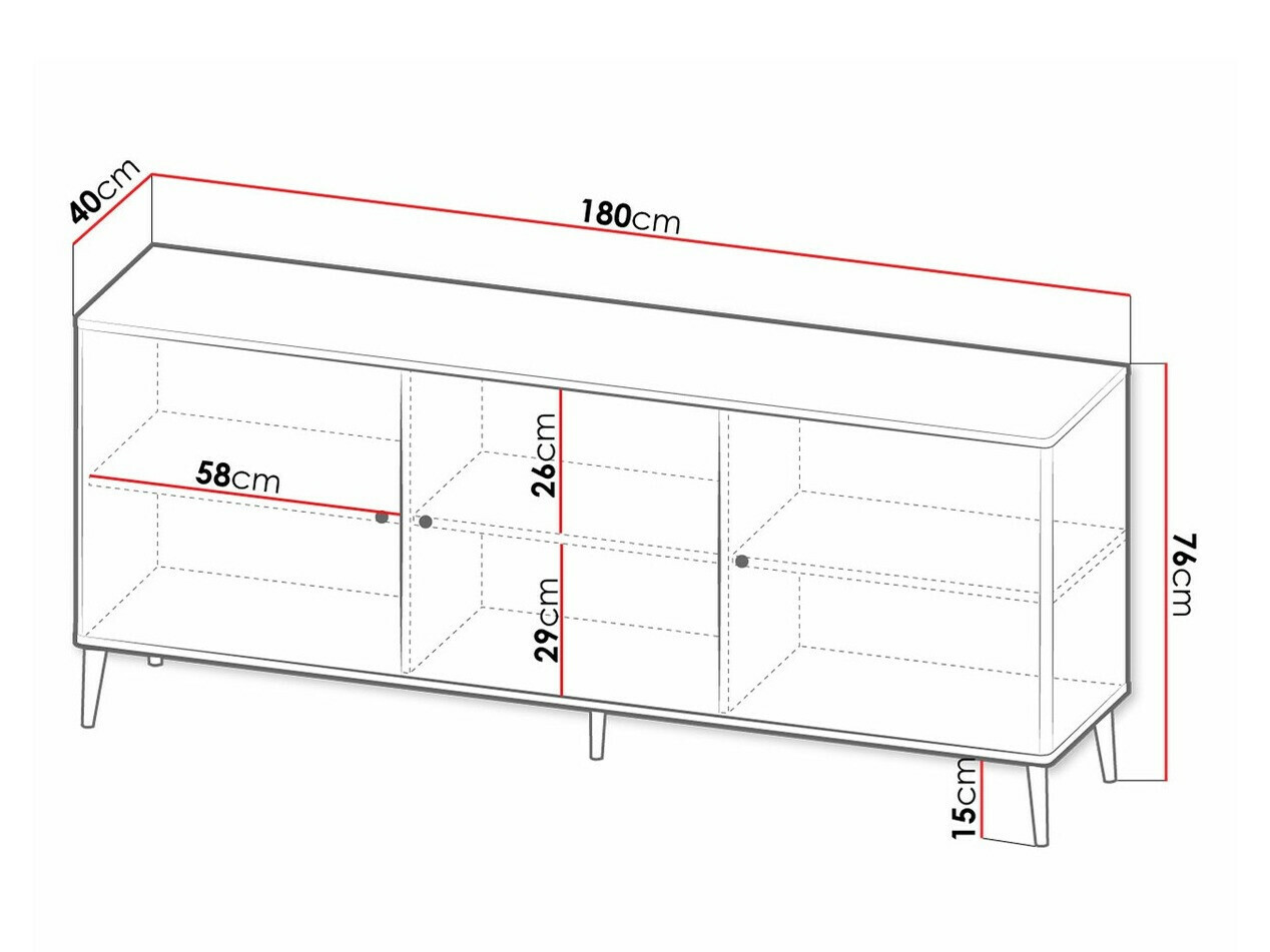 Sideboard Arces (Black + Golden)