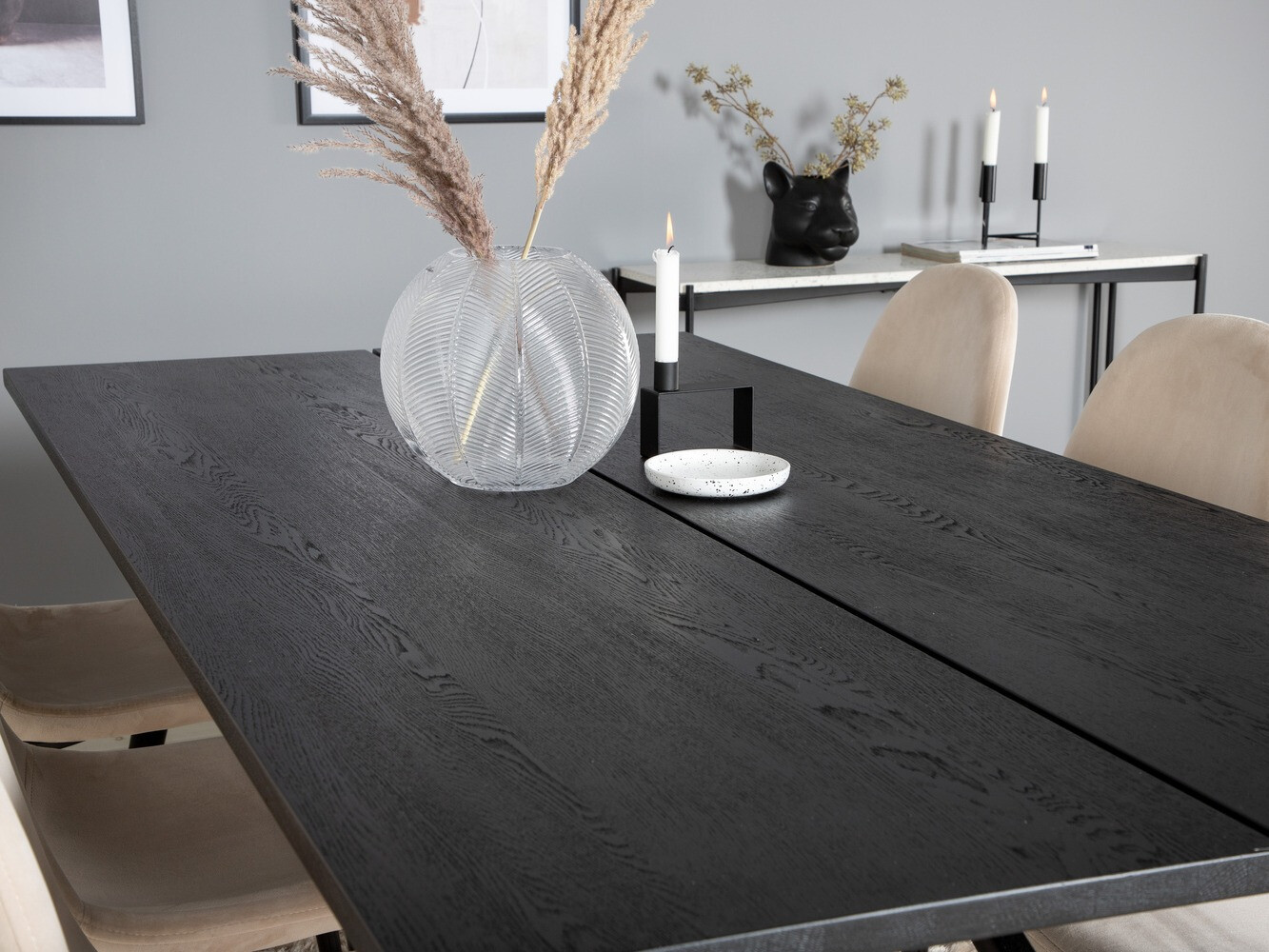 Dining set Dallas 1786 (Beige + Black)