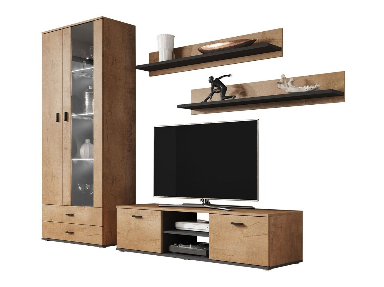 Living room set Tornola 117 (Lefkas oak + Black)