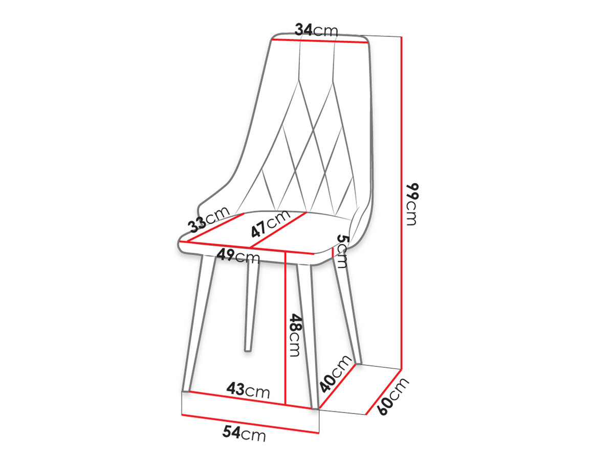 Chair Racine 112 (Magic Velvet 2258)