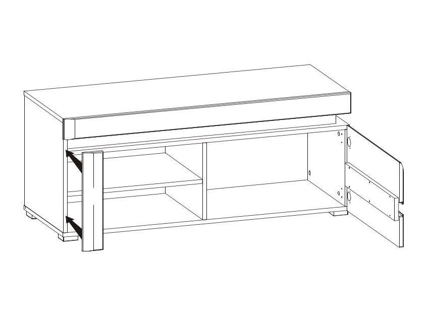 TV stand Revelmi 100 (Glossy white + White)