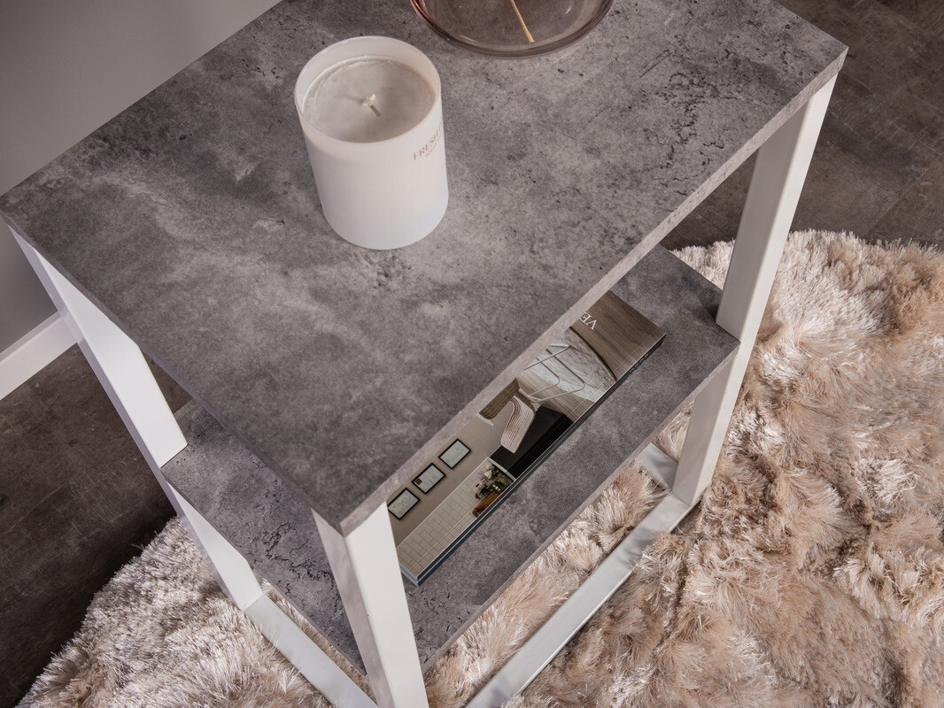 Side table Dallas 260 (Concrete + White)