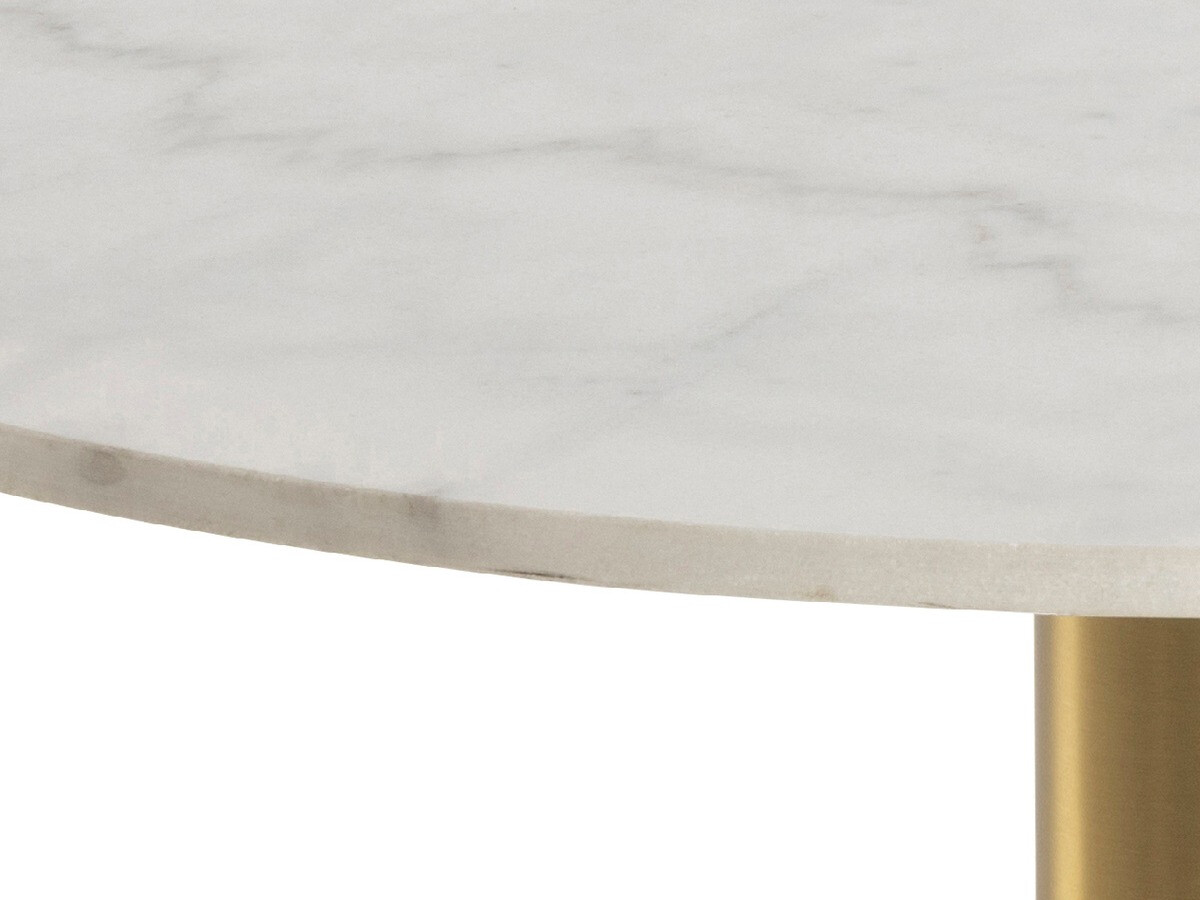 Coffee table Norsica 425 (Golden + White marble)