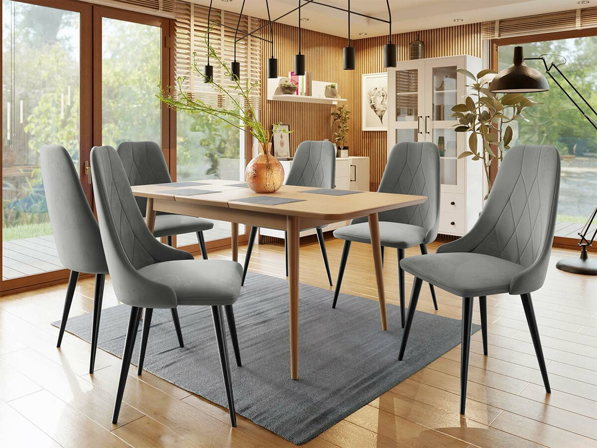 Dining set Racine 125 (Black + Magic Velvet 2217)