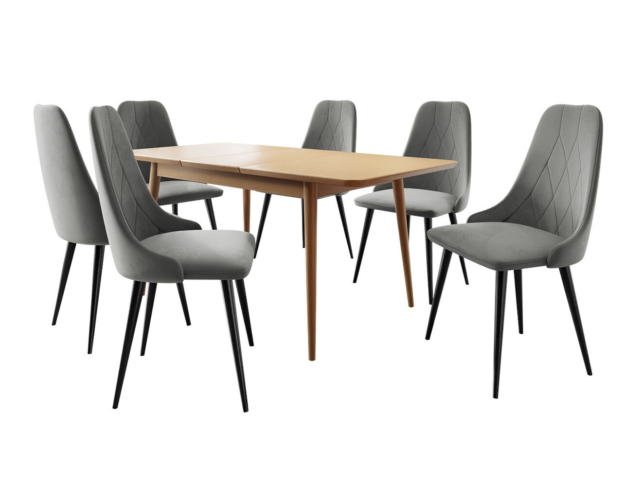 Dining set Racine 125 (Black + Magic Velvet 2217)