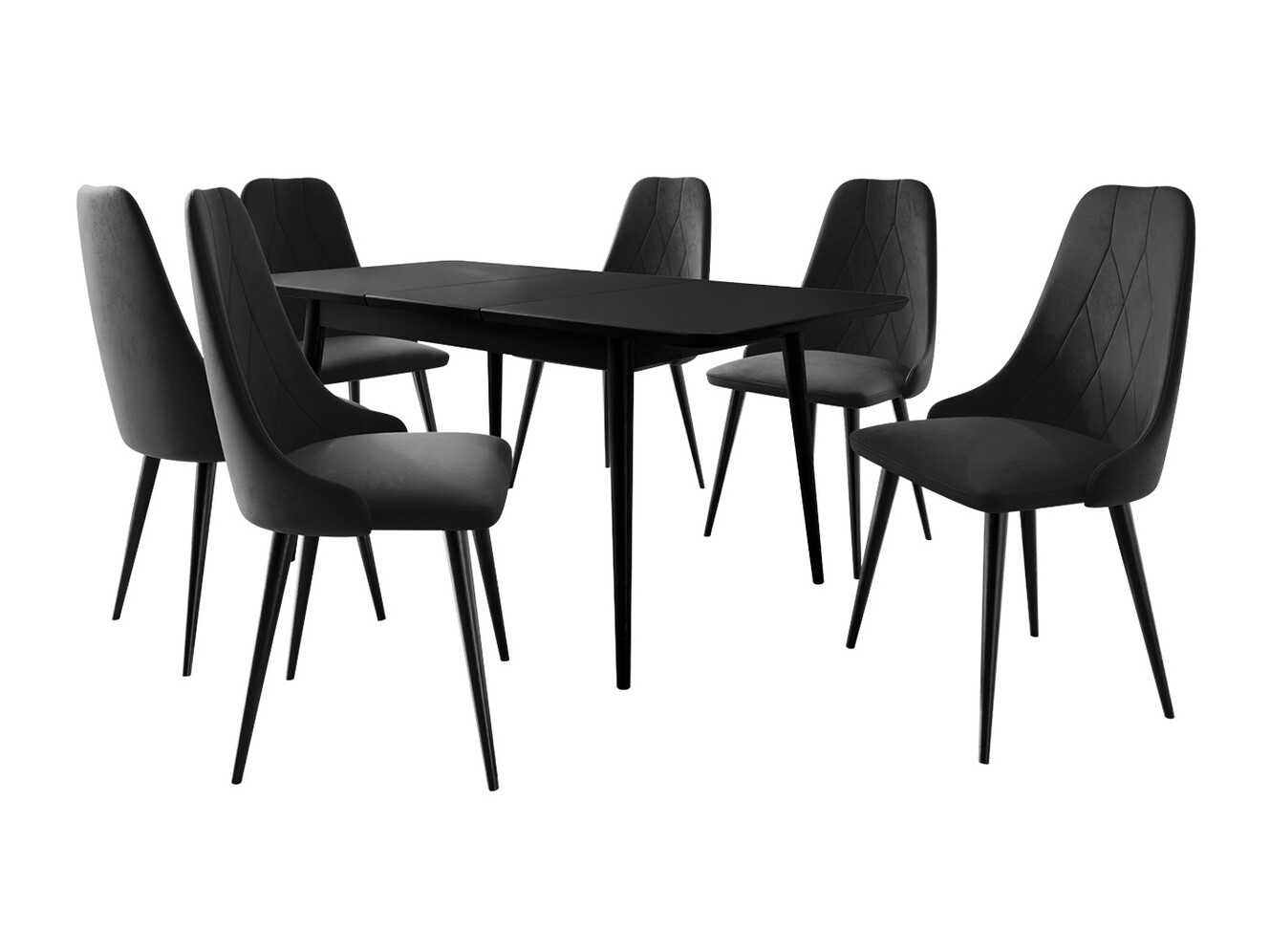 Dining set Racine 125 (Black + Magic Velvet 2219)