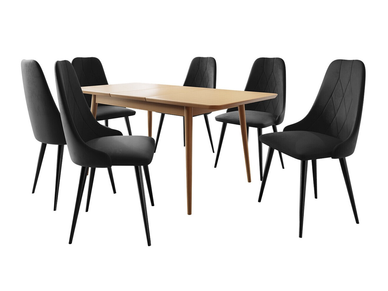 Dining set Racine 125 (Black + Magic Velvet 2219)