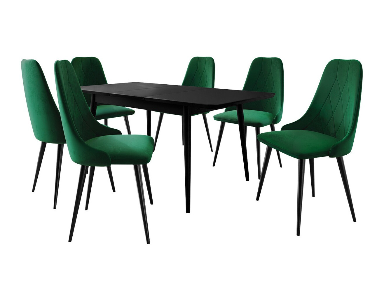 Dining set Racine 125 (Black + Magic Velvet 2225)